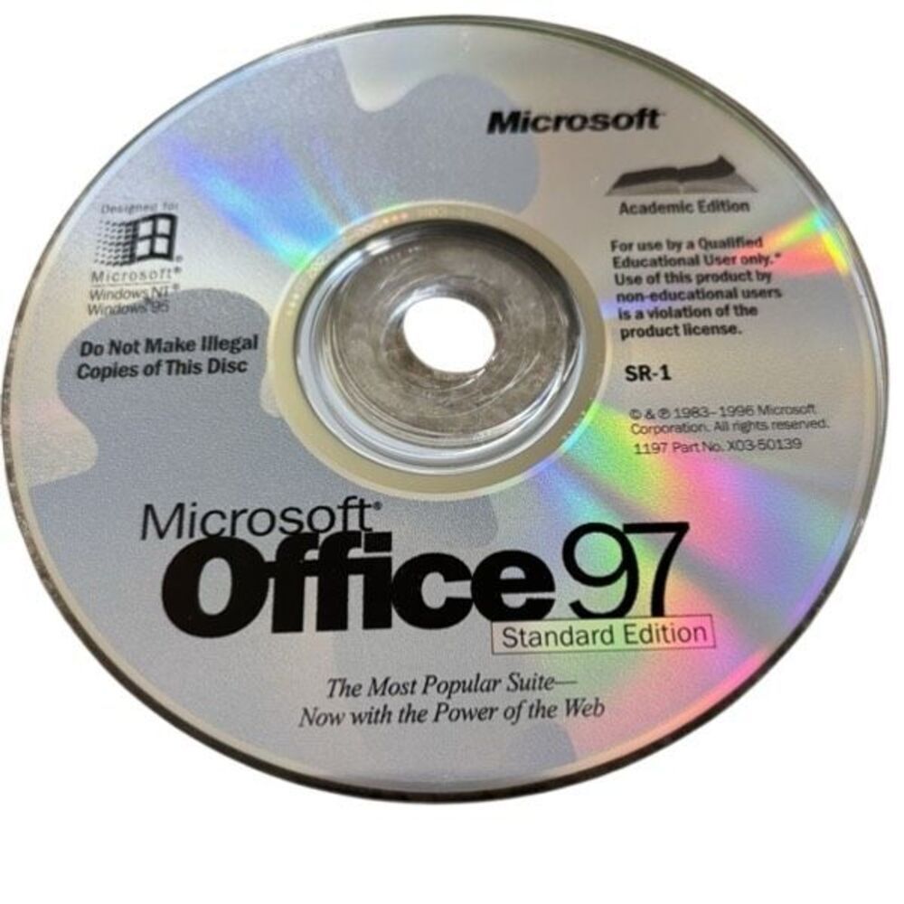 Microsoft Office 97 Academic Edition SR-1 Disc